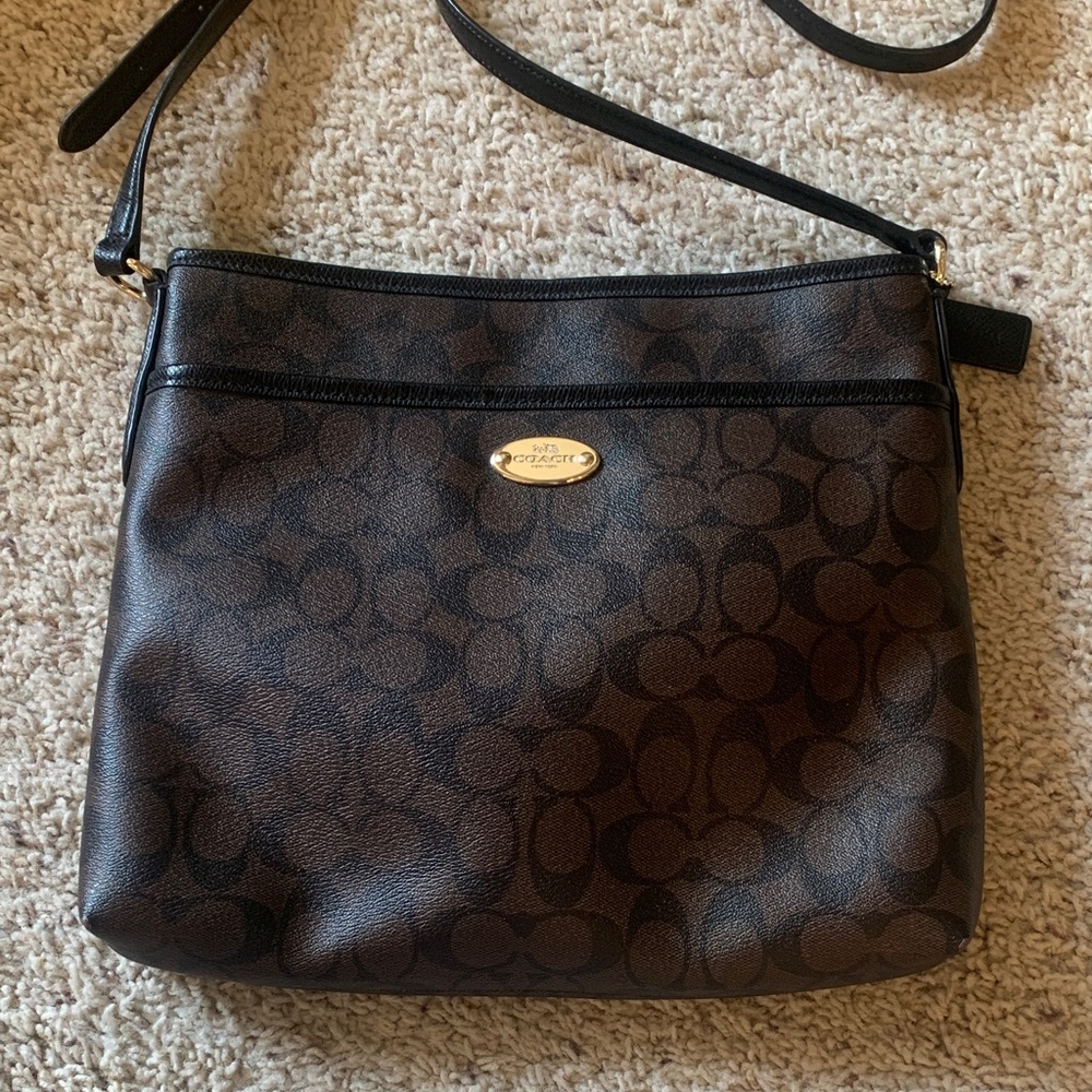 Coach Signature Brown Crossbody Bag
